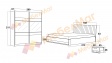 Спален комплект Бекет с включен матрак Бонел 160/200 дъб елеганс, бял и тъмно капучино гланц - изглед 3