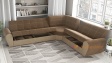 Ъглов диван Белла универсален тъмно кафяво с бежово - изглед 4