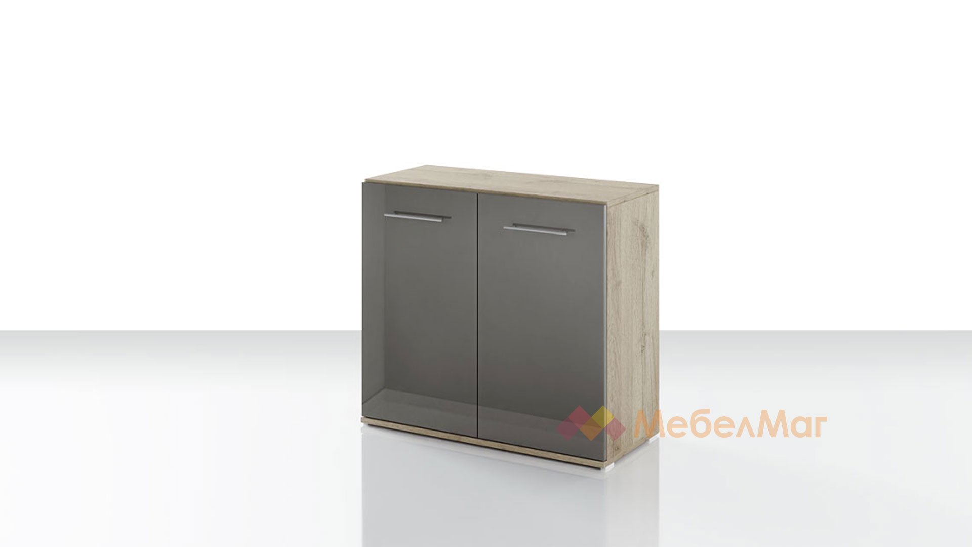 Модул Алън 60 - офис шкаф сонома арвен със сиво кобалт гланц