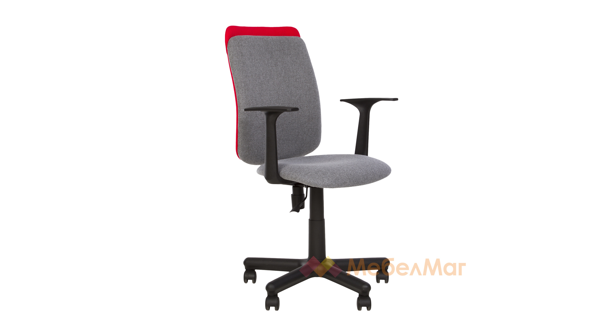 Работен стол Виктор сиво с червено