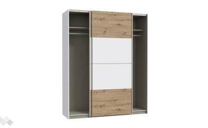 mebelmag-garderob-s-plyzgashti-vrati-haili-170-dyb-artisan-s-byalo-otstrani-otvoren-2.jpg