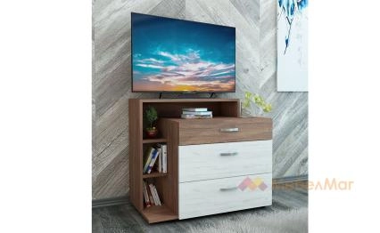 mebelmag-spalen-komplekt-regal-dyb-kraft-byal-s-tikovo-dyrvo-skrin.jpg