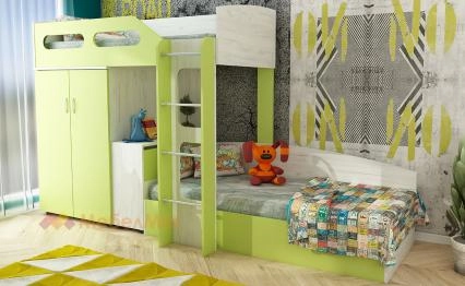 mebelmag.bg-dvuetajno-leglo-s-garderob-dyb-kraft-byal-sys-zelen-pastel-otstrani.jpg