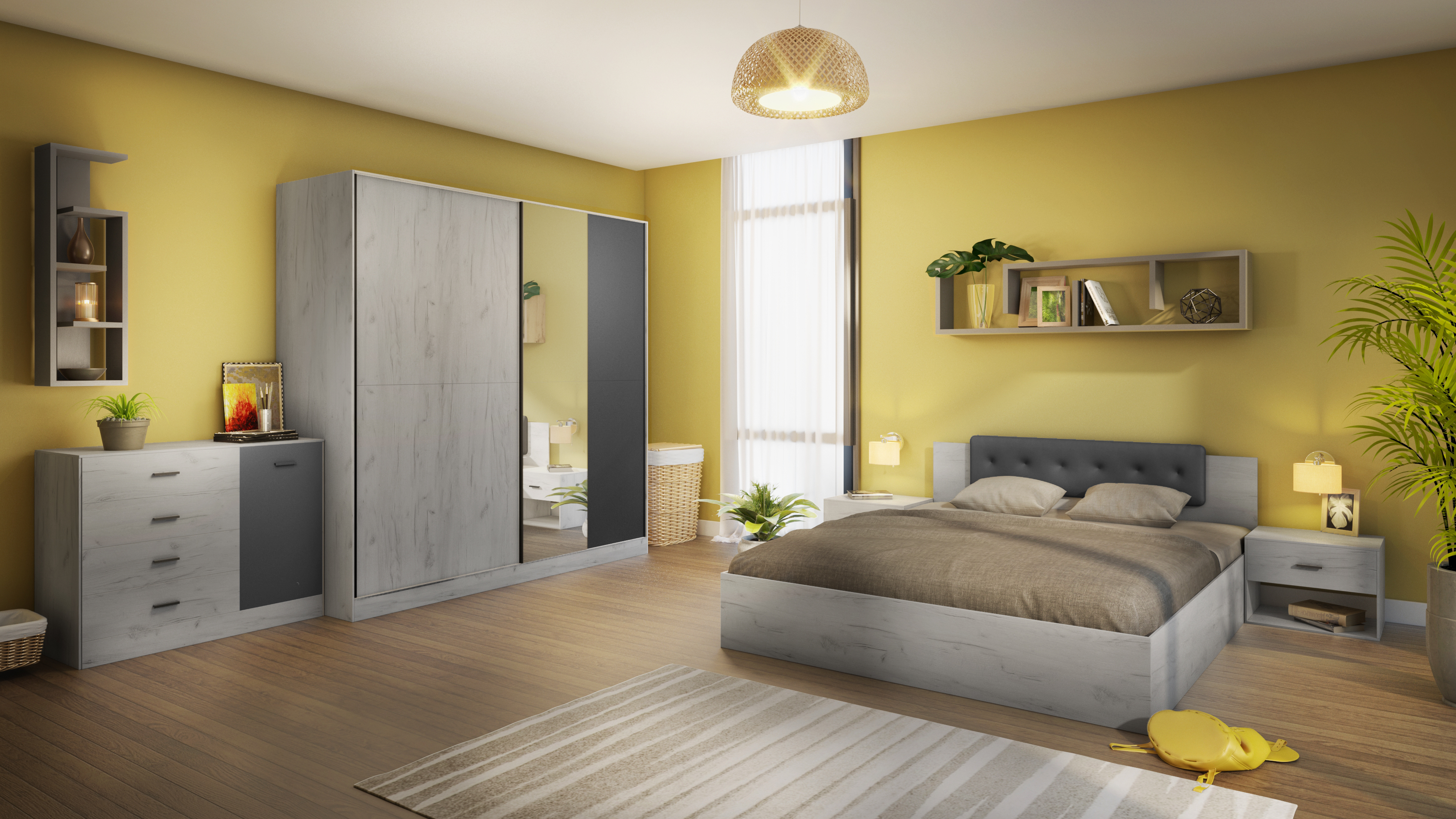 Топли цветове в спалнята: идеи за дизайн