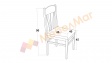 Трапезен комплект Дени М комплект със столове бял - изглед 4