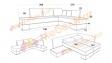Ъглов диван Емоция с посока сив с черно - изглед 6