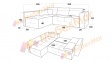 Ъглов диван Порто с посока кафяв с бежови възглавници - изглед 6