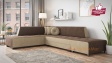 Ъглов диван Сохо с посока кафяв с бежово - изглед 1