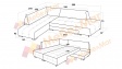 Ъглов диван Сохо с посока кафяв с бежово - изглед 5