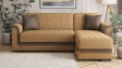 Ъглов диван Нютън универсален светло кафяв с кафяво - изглед 2