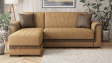 Ъглов диван Нютън универсален светло кафяв с кафяво - изглед 1