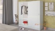 Гардероб Шайн с плъзгащи врати бял гланц - изглед 2