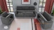 Комплект дивани за дневна Каталина триместен сив с бежово - изглед 2
