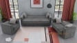 Комплект дивани за дневна Каталина триместен сив с бежово - изглед 3