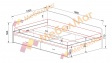 Легло с чекмеджета 120/190 Марс мока с лате - изглед 3