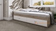 Легло с чекмеджета 90/200 Плуто с включен матрак Бонел 90/200 сонома арвен с бял гланц - изглед 1