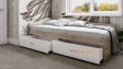 Легло с чекмеджета 90/200 Плуто с включен матрак Бонел 90/200 сонома арвен с бял гланц - изглед 2