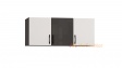 Надстройка за трикрилен гардероб Галати антрацит гланц с бял гланц - изглед 1