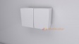 Надстройка за двукрилен гардероб Аляска М6 бяло гланц с графит - изглед 1