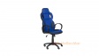 Офис стол Кармен 7510 черно със синьо - изглед 3