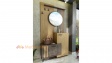 Портманто Прего тъмен бетон със златен дъб - изглед 1