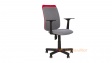 Работен стол Виктор сиво с червено - изглед 1