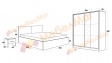 Спален комплект Либра с включен матрак Бонел 160/200 дъб бланко с антрацит - изглед 3