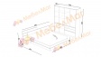 Спален комплект Ливорно с включен матрак Бонел 160/200 евоук коуст с антрацит - изглед 5
