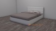 Тапицирана спалня Аляска с включен матрак Бонел 160/200 бяло гланц - изглед 1