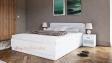Спалня с нощни шкафчета 160/200 Шайн с включен матрак Бонел 160/200 бял гланц с бяло - изглед 1