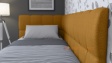 Тапицирано легло 90/200 Борко с включен матрак Бонел 90/200 горчица - изглед 3