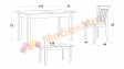 Трапезен комплект Нати M комплект със столове венге - изглед 3