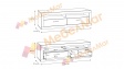 ТВ шкаф Требия сиво с бял гланц - изглед 6