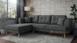 Ъглов диван Марлен с посока графит - изглед 1