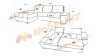 Ъглов диван Савона с посока кафяв със светло кафяво - изглед 4
