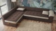 Ъглов диван Анкона с посока кафяв с бежово - изглед 4