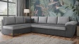 Ъглов диван Анкона с посока тъмно сив със силвър - изглед 2