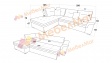 Ъглов диван Астерикс с посока графит със сиво - изглед 6