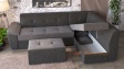Ъглов диван Астра с посока графит със сиво - изглед 2