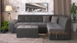 Ъглов диван Астра с посока графит със сиво - изглед 1