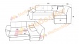 Ъглов диван Астра мини с посока кафяв със светло кафяво - изглед 4