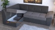 Ъглов диван Астра мини с посока графит със сиво - изглед 2