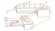 Ъглов диван Бени с посока графит със сиво - изглед 4