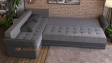 Ъглов диван Бени с посока графит със сиво - изглед 3