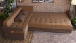 Ъглов диван Бени с посока кафяв със светло кафяво - изглед 3