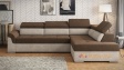 Ъглов диван Болеро XL с посока кафяв с бежово - изглед 1