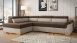 Ъглов диван Болеро XL с посока кафяв с бежово - изглед 2