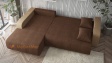 Ъглов диван Бруклин с посока кафяв с бежаво - изглед 4