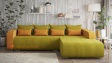 Ъглов диван Бруклин с посока зелен с манго - изглед 1