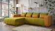 Ъглов диван Бруклин с посока зелен с манго - изглед 2
